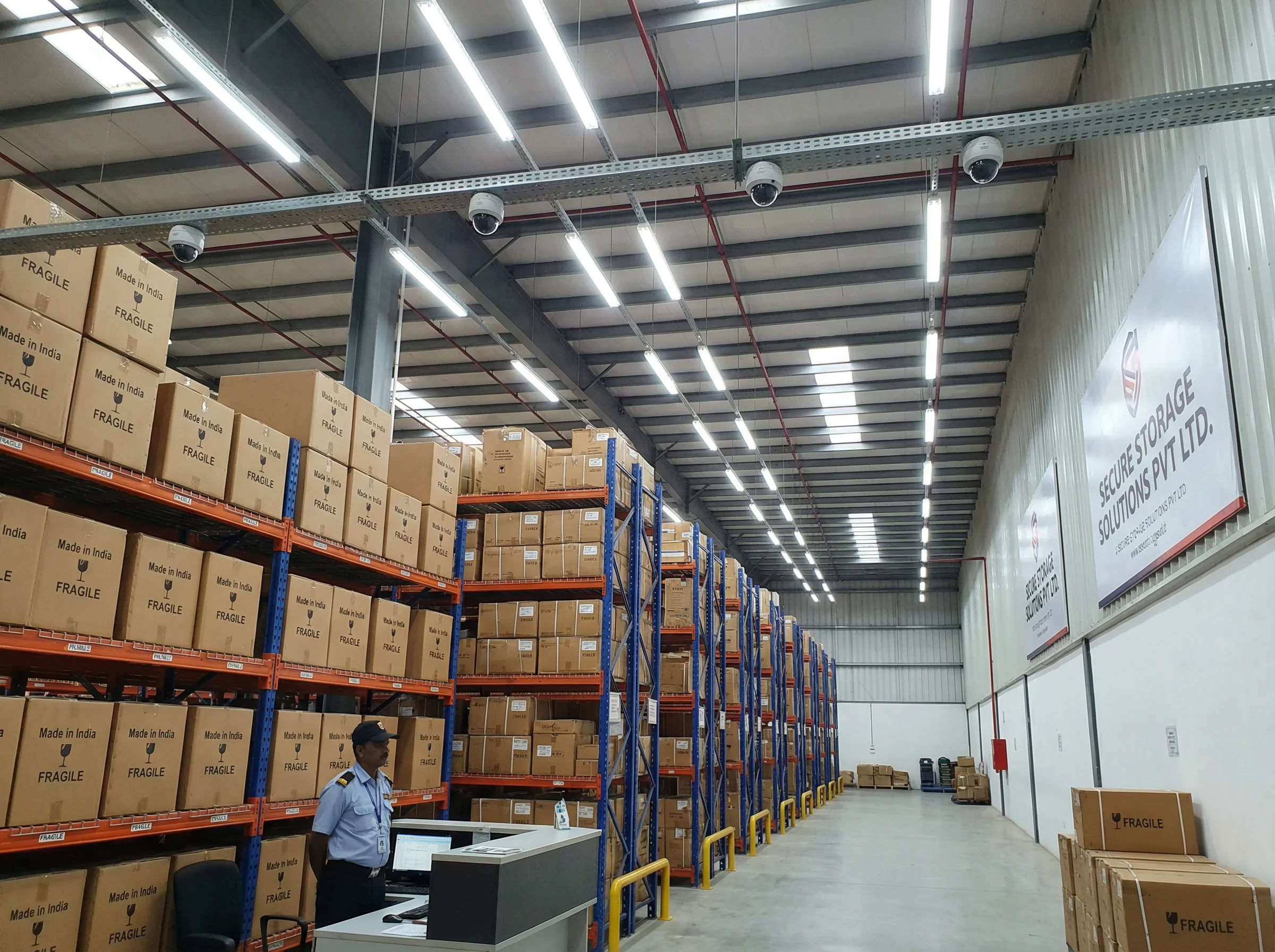 Secure warehouse storage facility